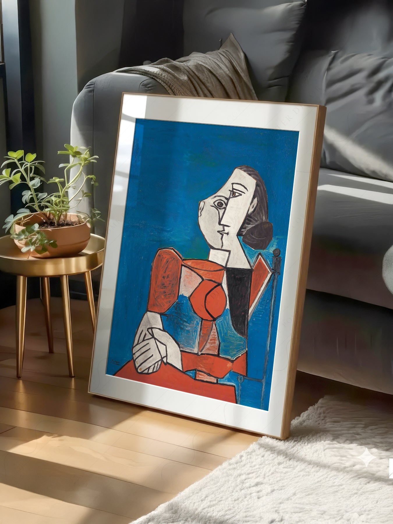 Pablo Picasso Femme Seated Woman Art Print – Cubist Wall Art Poster