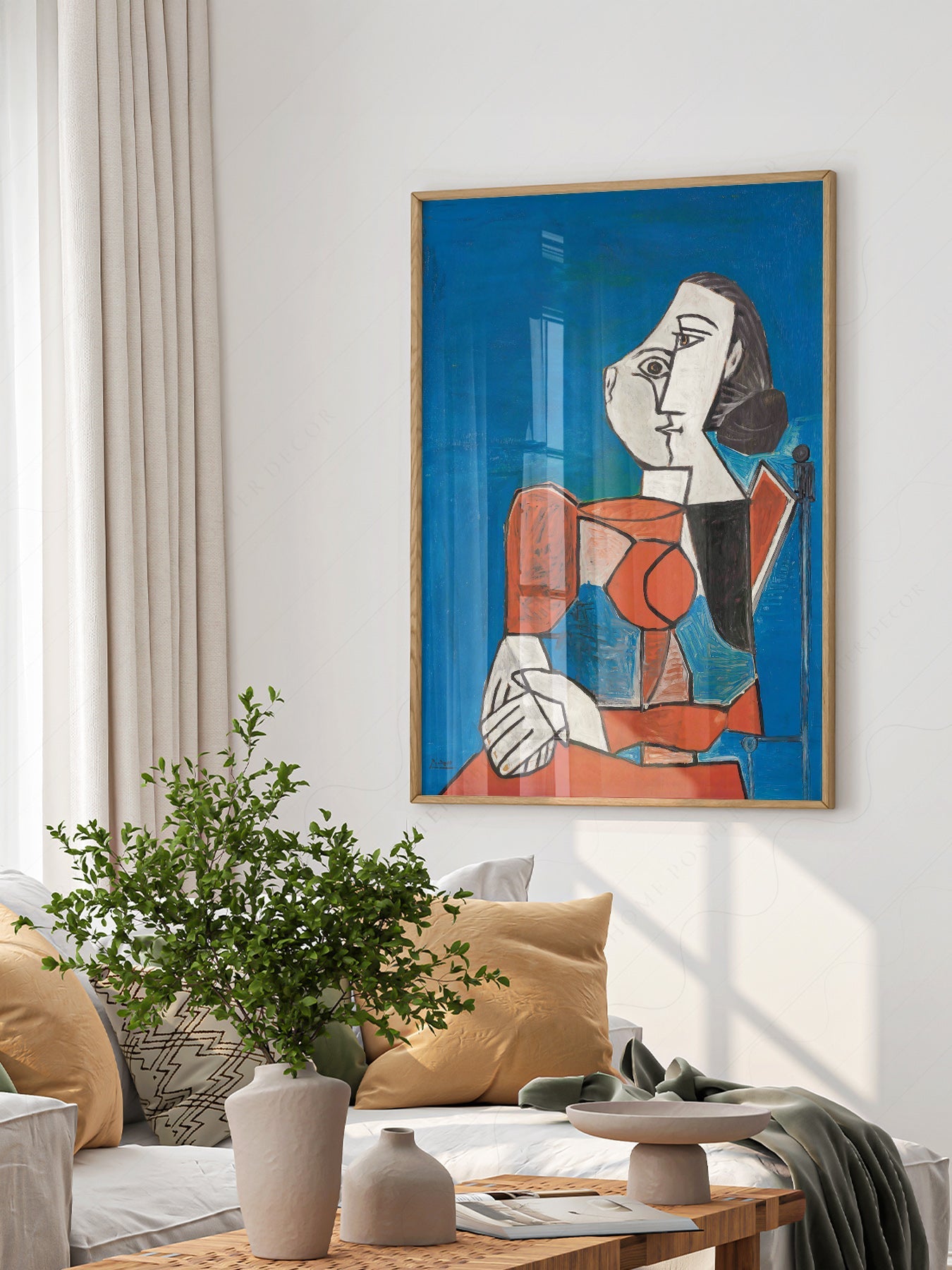 Pablo Picasso Femme Seated Woman Art Print – Cubist Wall Art Poster