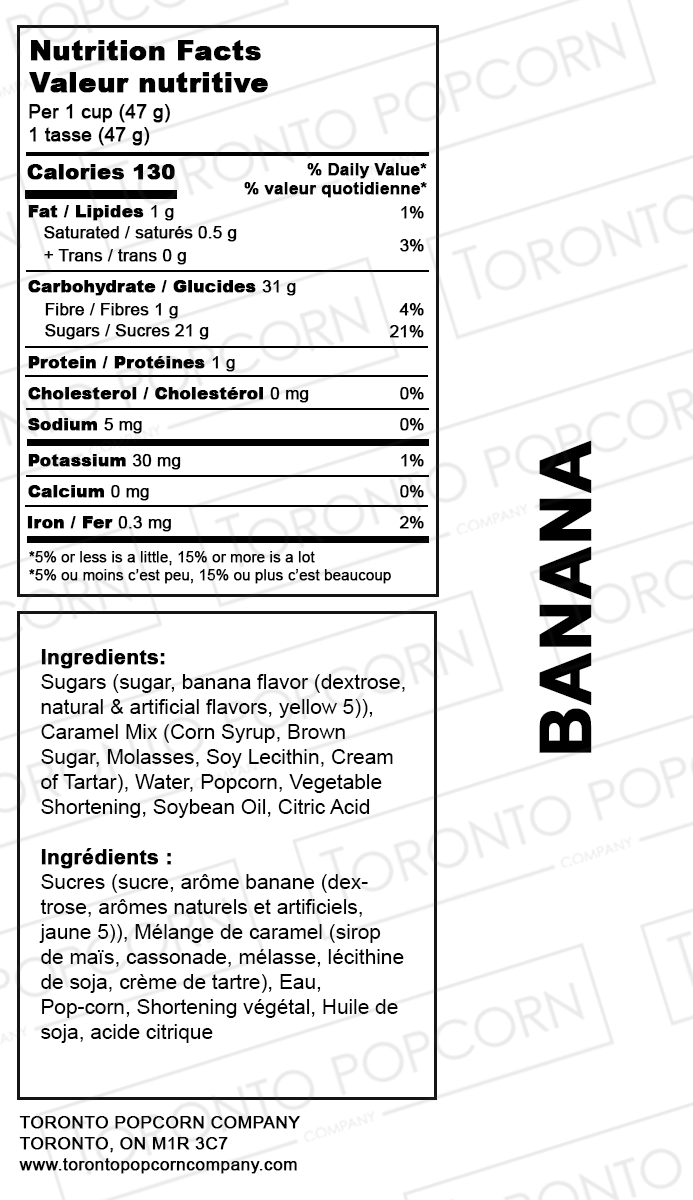 Popcorn à la banane