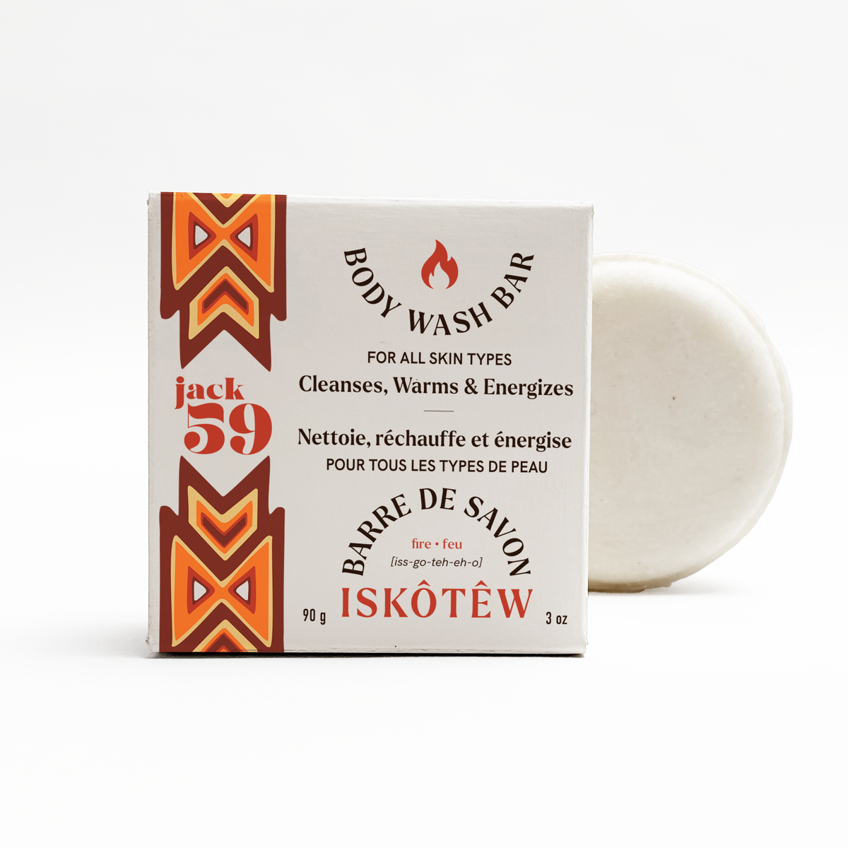 Savon nettoyant pour le corps Iskôtêw (Feu)