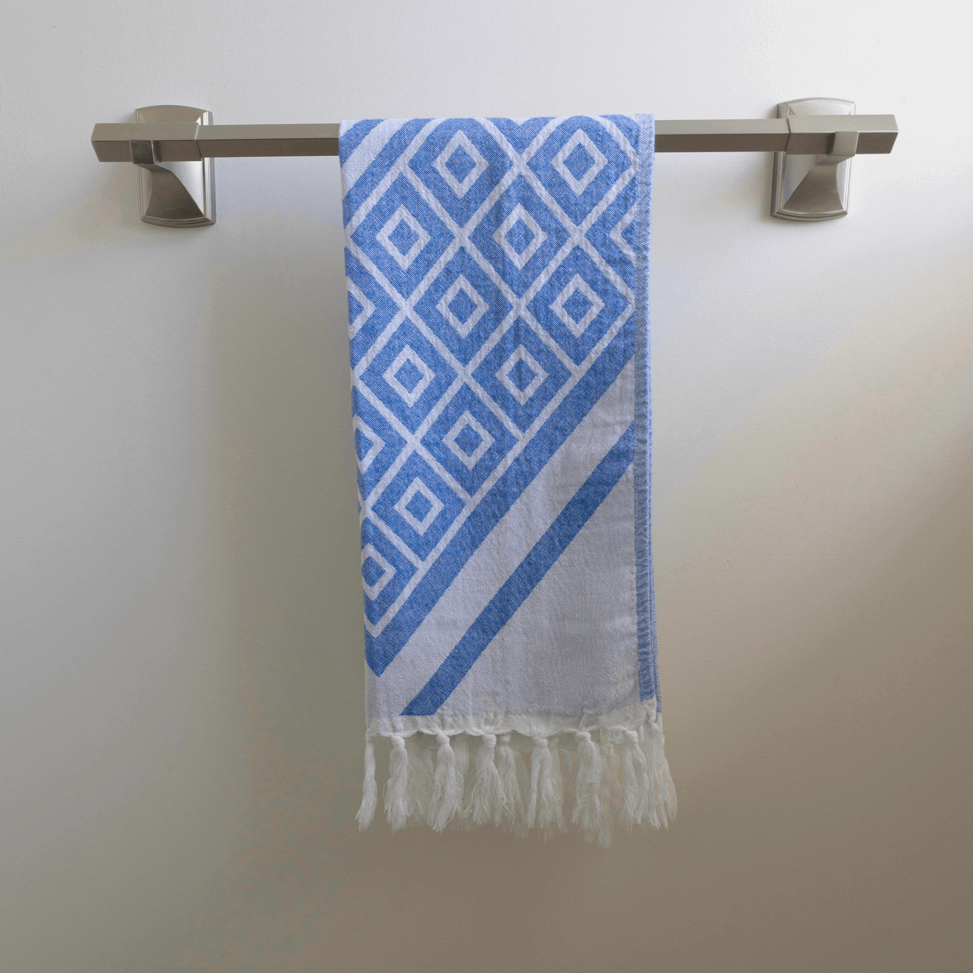 Turkish Towels Canada | Hand Towel | Blue + White