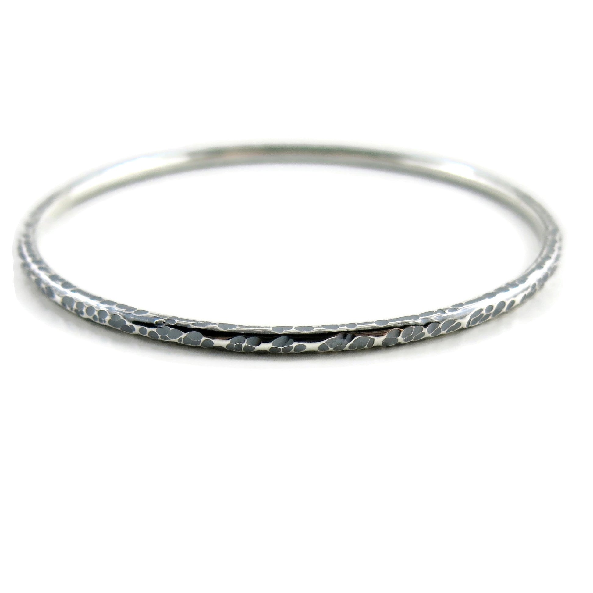 Bracelet texturé en écorce • Argent sterling