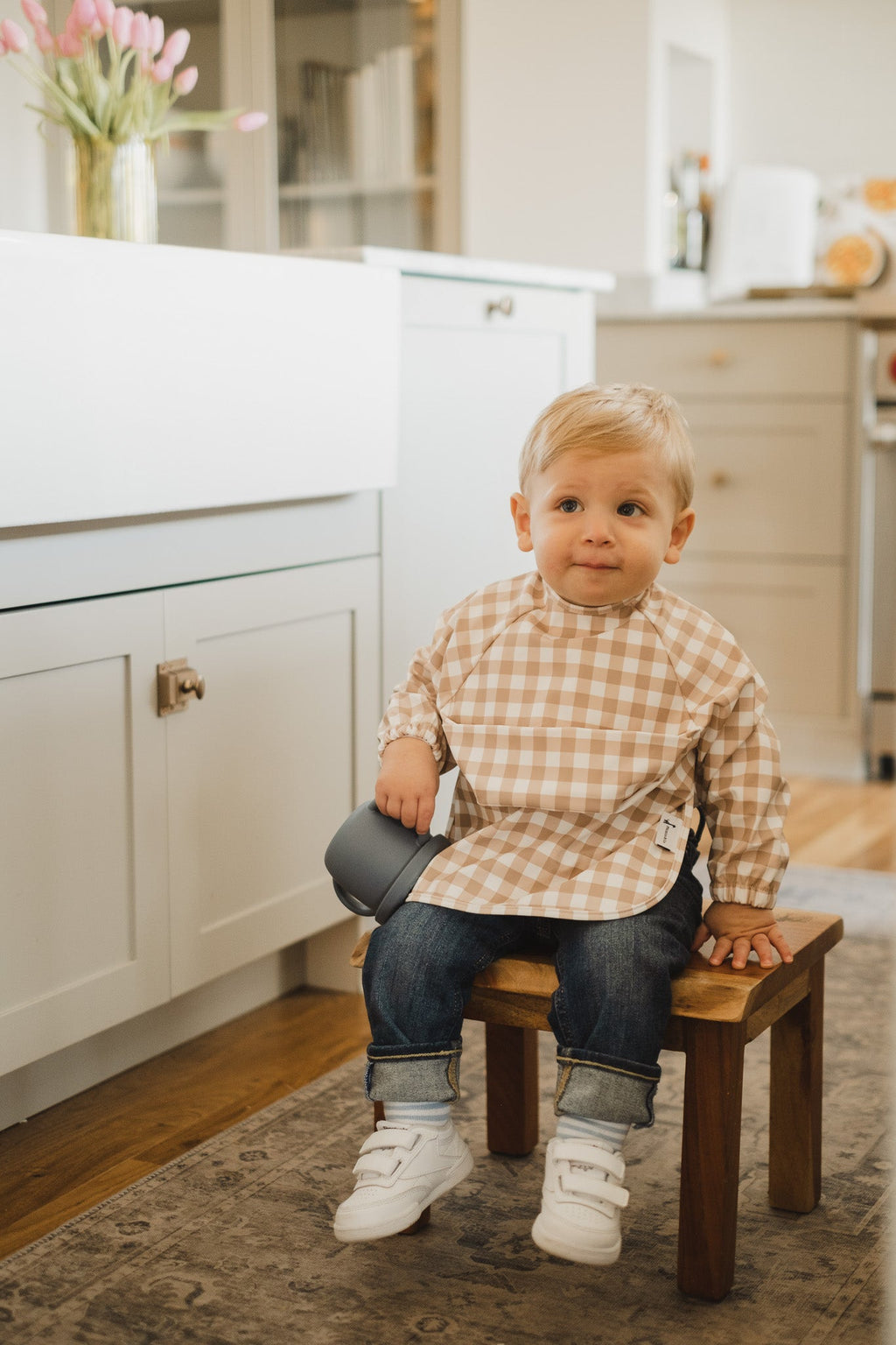 Waterproof Long Sleeve Bib with Pocket | 6-24 Months
