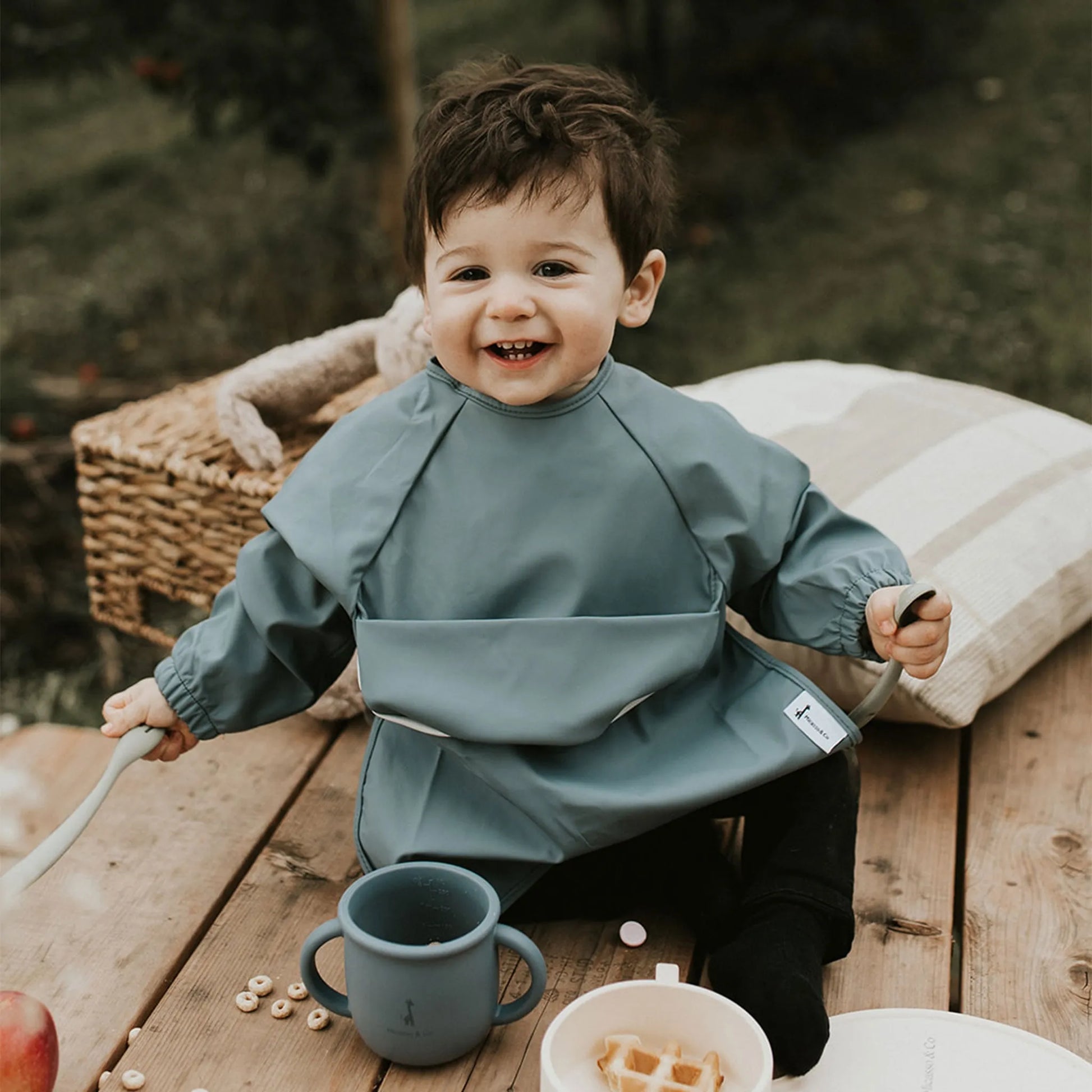 Waterproof Long Sleeve Bib with Pocket | 6-24 Months