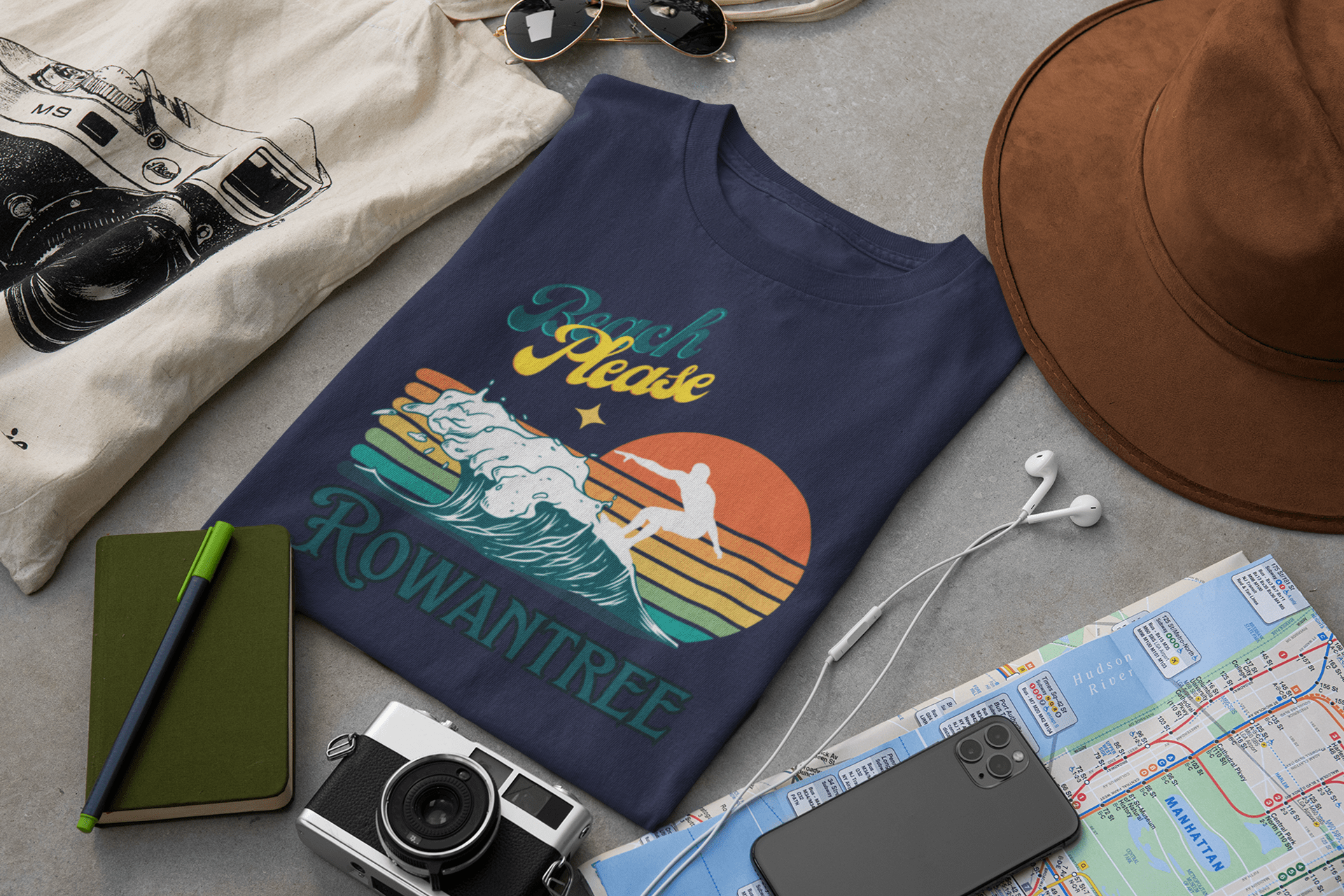 Beach Please Unisex T-Shirt – Ocean Cleanup Impact, Printed to Order in Canada