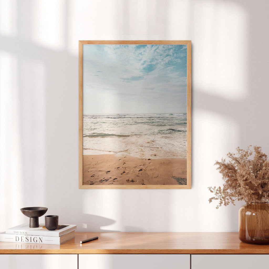Coastal Serenity Beach Photography Print – Ocean Wall Art Poster