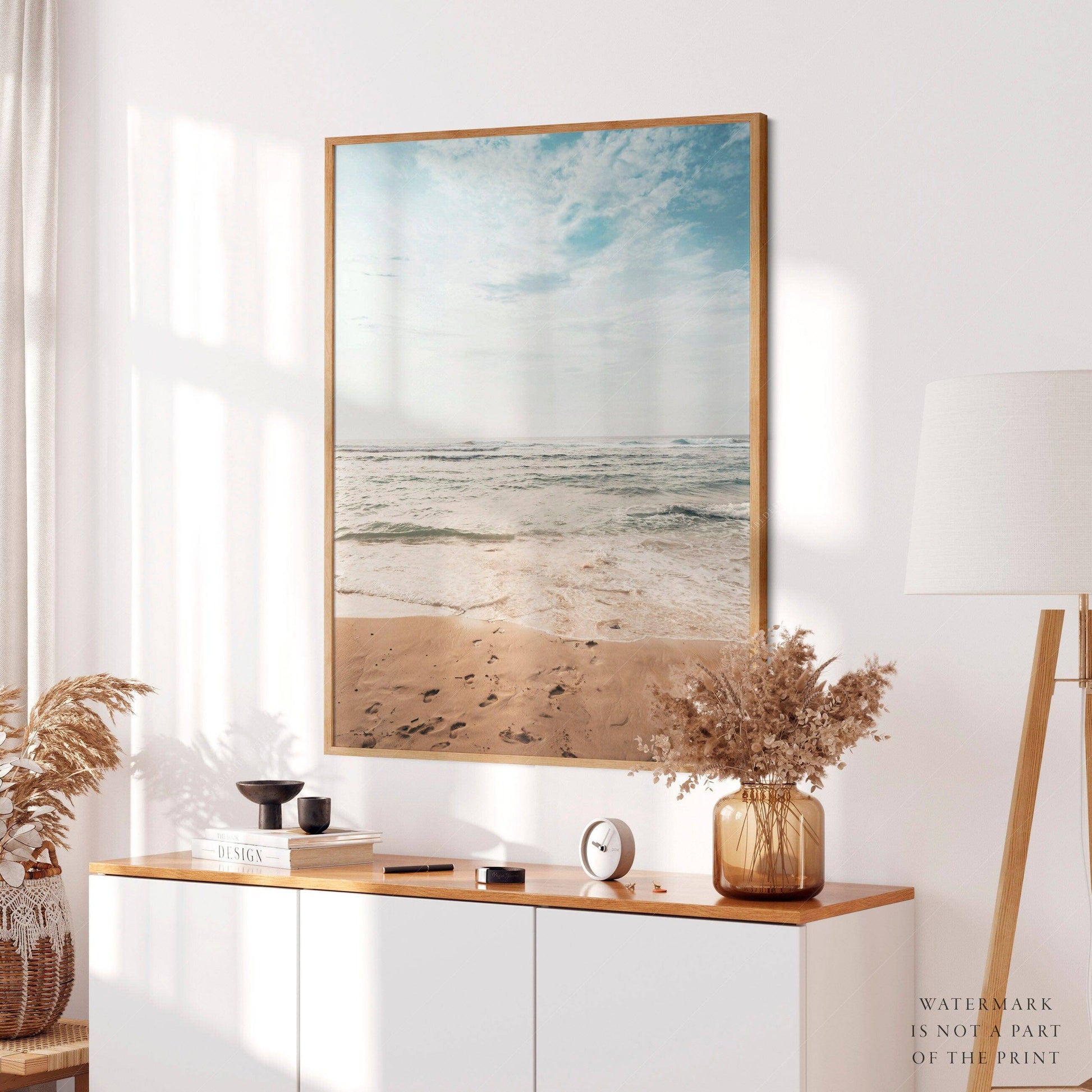 Coastal Serenity Beach Photography Print – Ocean Wall Art Poster