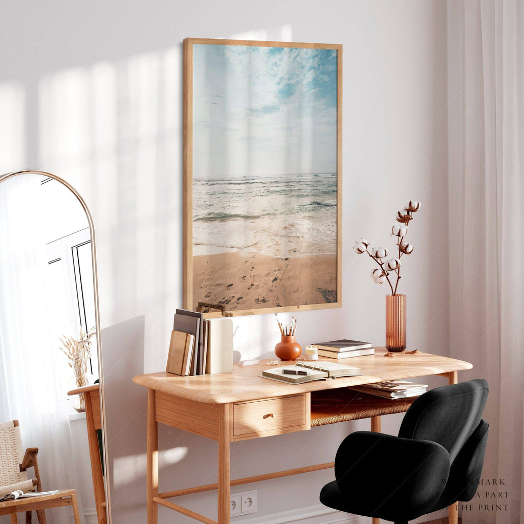 Coastal Serenity Beach Photography Print – Ocean Wall Art Poster