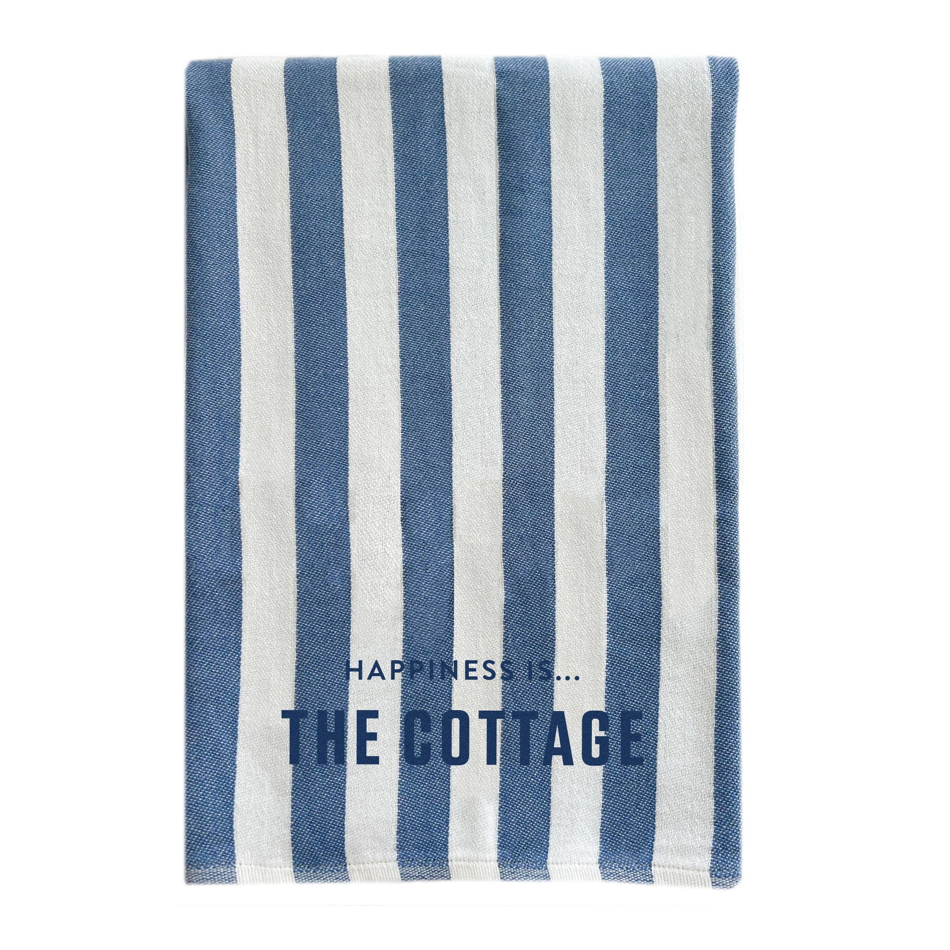 Everywhere Towel: Cottage, Stripe Blue