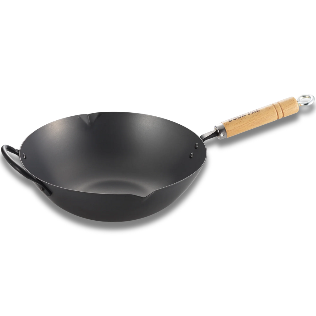 Yoshikawa Carbon Steel Wok 36cm - Made in Japan