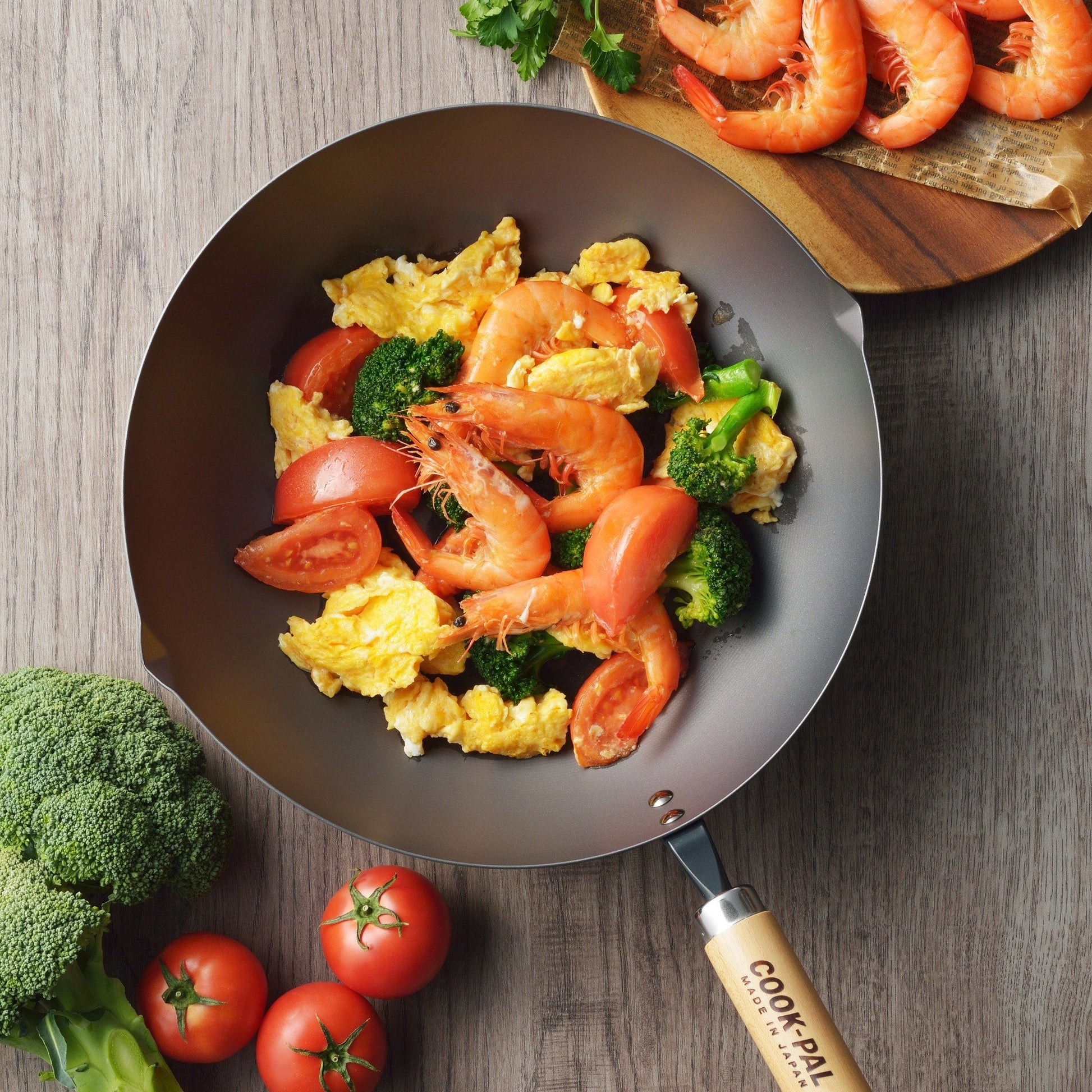 Yoshikawa Cook-Pal Ren 33cm Nitrided Carbon Steel Beijing Wok