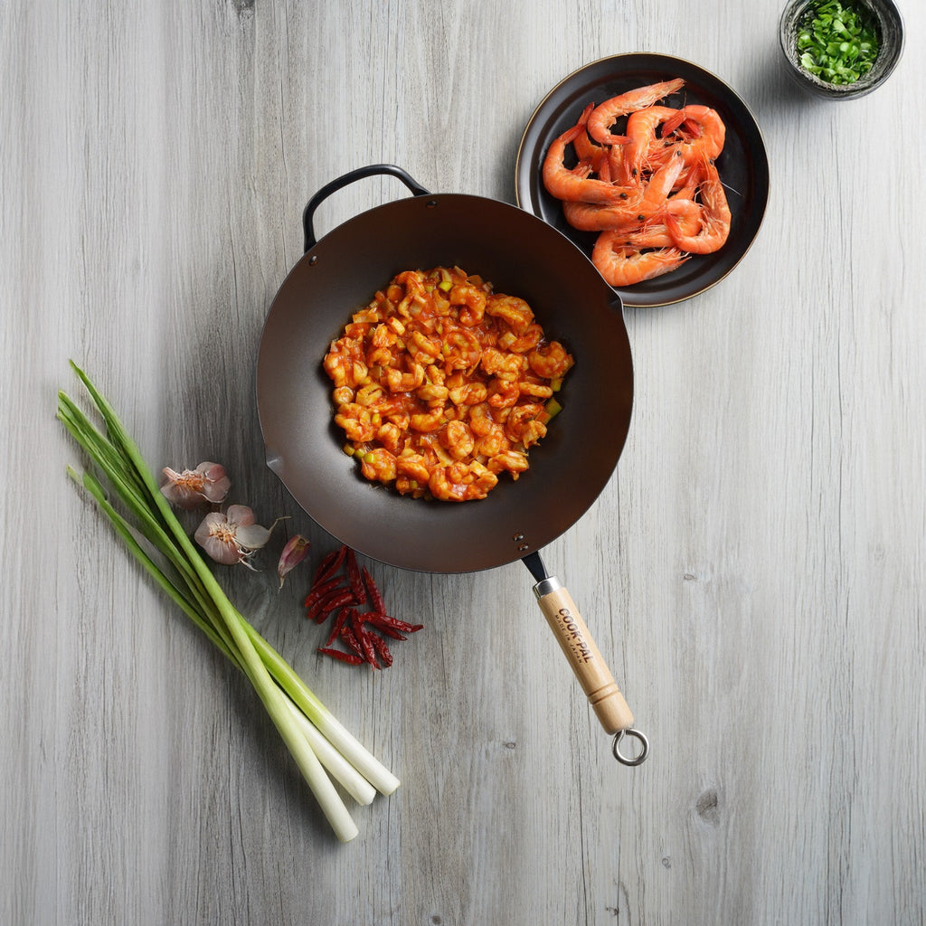 Yoshikawa Cook-Pal Ren 33cm Nitrided Carbon Steel Beijing Wok