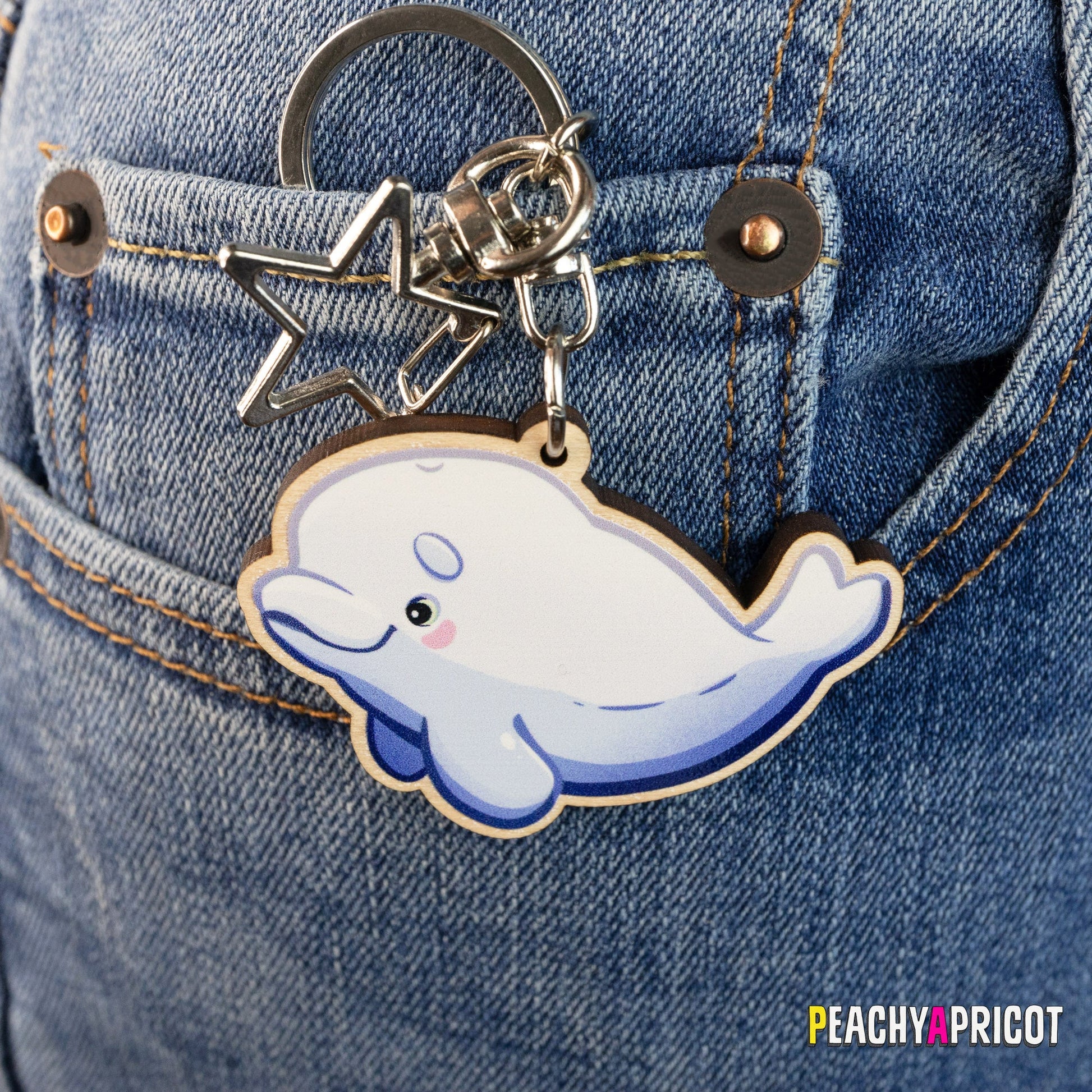 Porte-clés baleine béluga