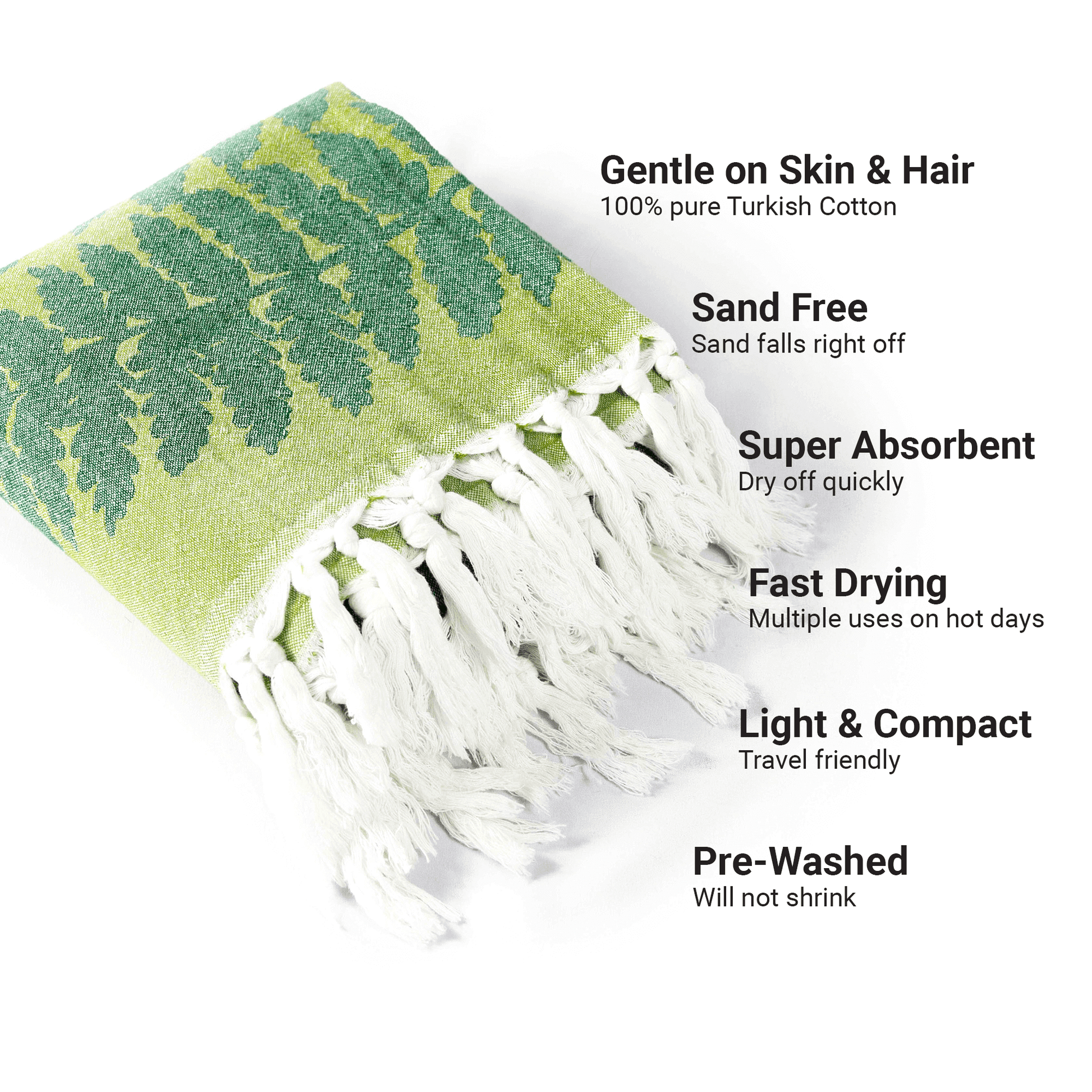Serviettes turques Canada | Serviette de corps | Vert