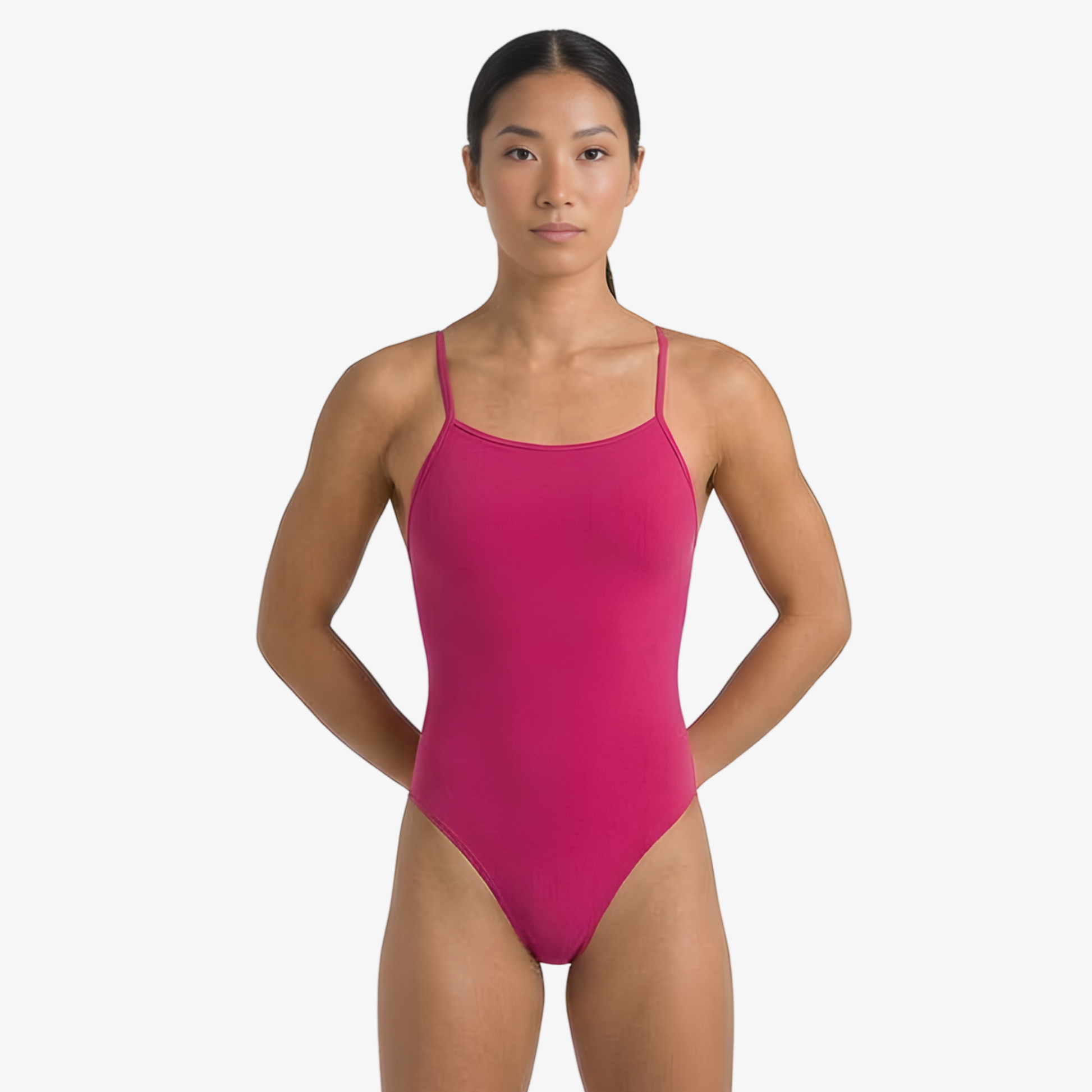 Berry Open-Back One-Piece Performance Swimsuit by Norca
