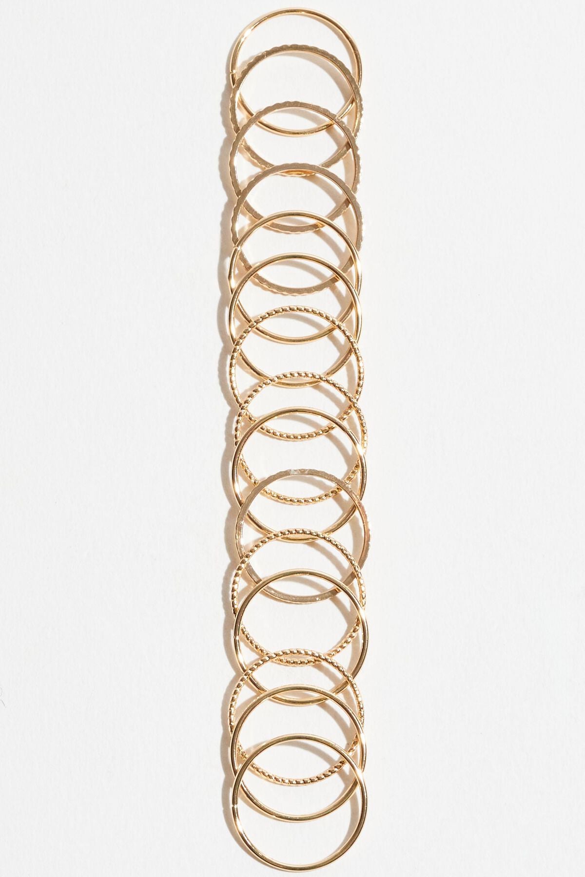 Lot de 15 bagues usées