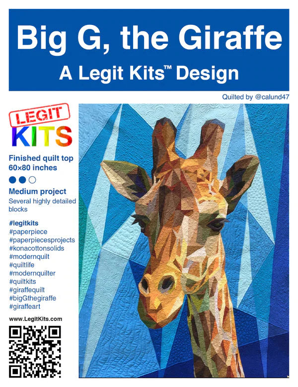 LEGIT KITS, Big G, the Giraffe Quilt Kit (Fabric Only)