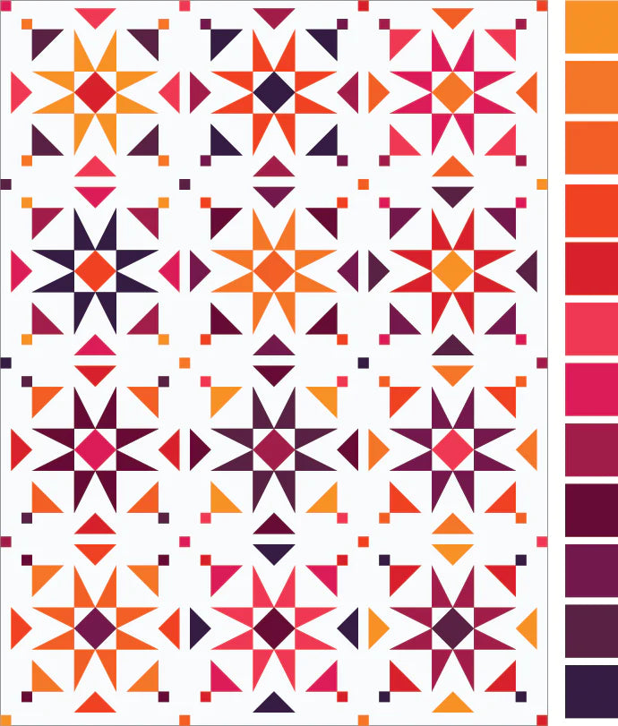 Mosaic Star Quilt Kit - Birds of Paradise Quilt Kit