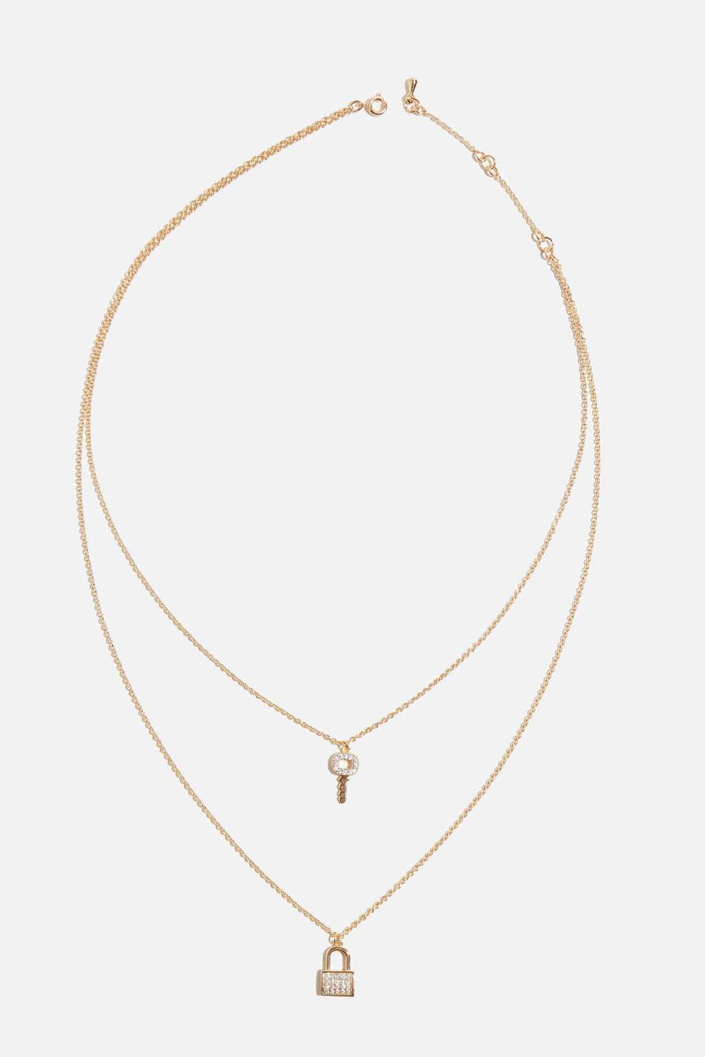 Collier pavé clé et serrure