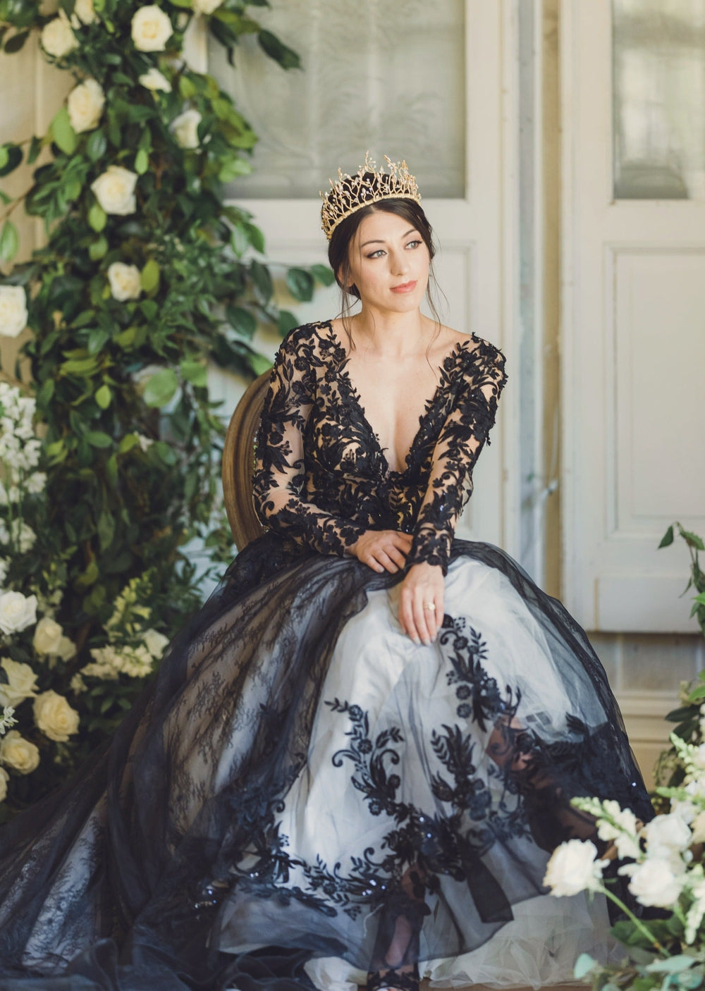 ROUZHIN Crystal Twig Bridal Crown