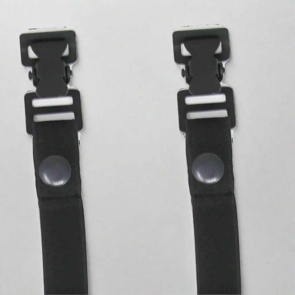 Attache-pantalon de moto à pression noire