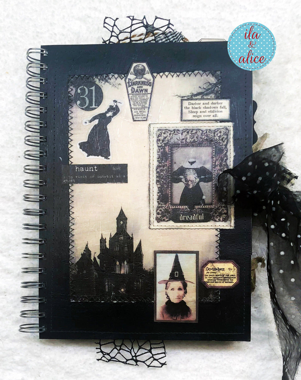 Spooky & Eerie Halloween Junk Journal Filled with Ghosts & Ghouls