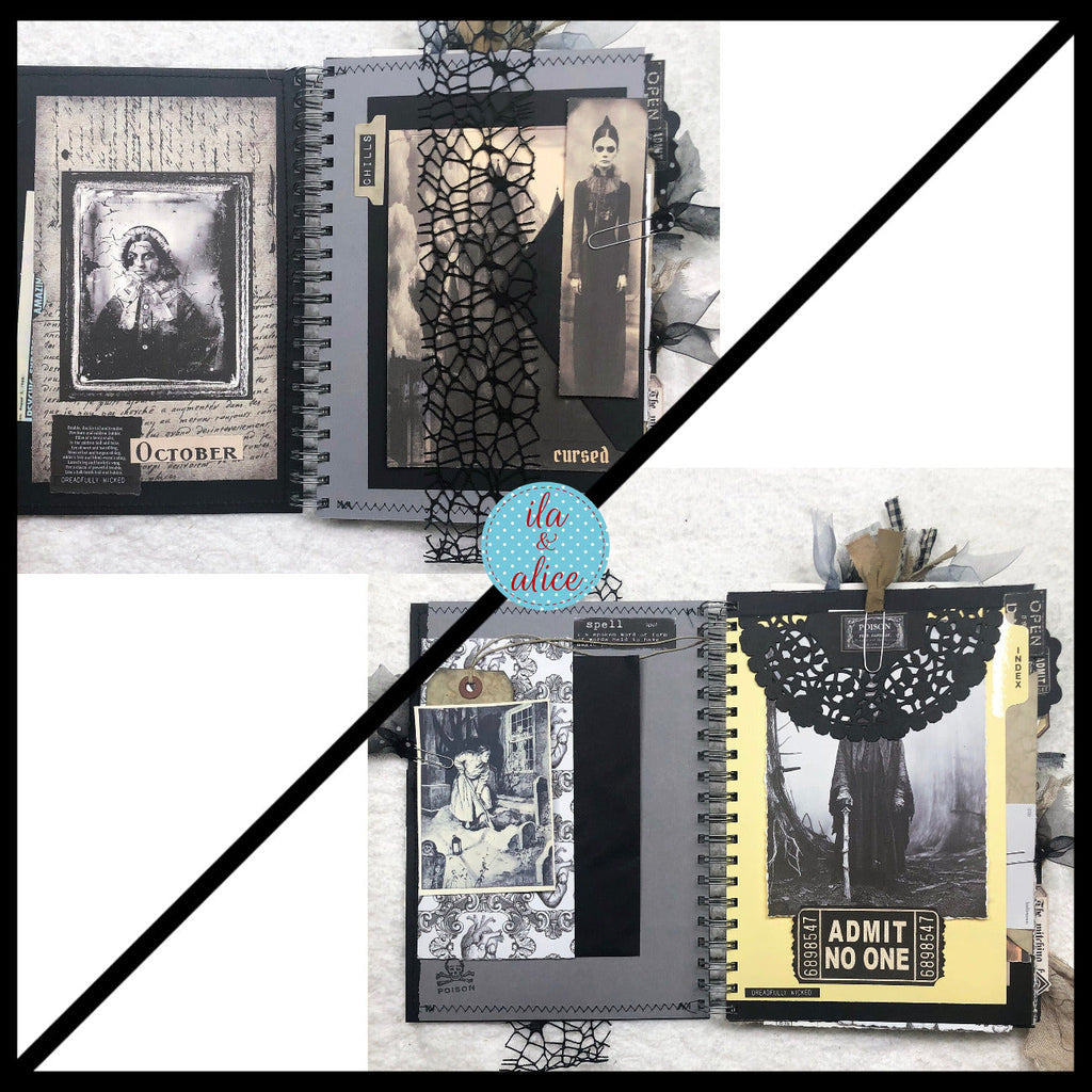 Creepy Witches Halloween Junk Journal with Ghosts & Ghouls