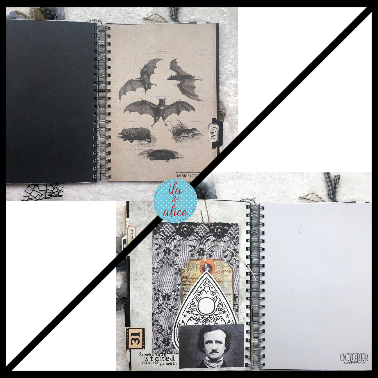 Creepy Witches Halloween Junk Journal with Ghosts & Ghouls