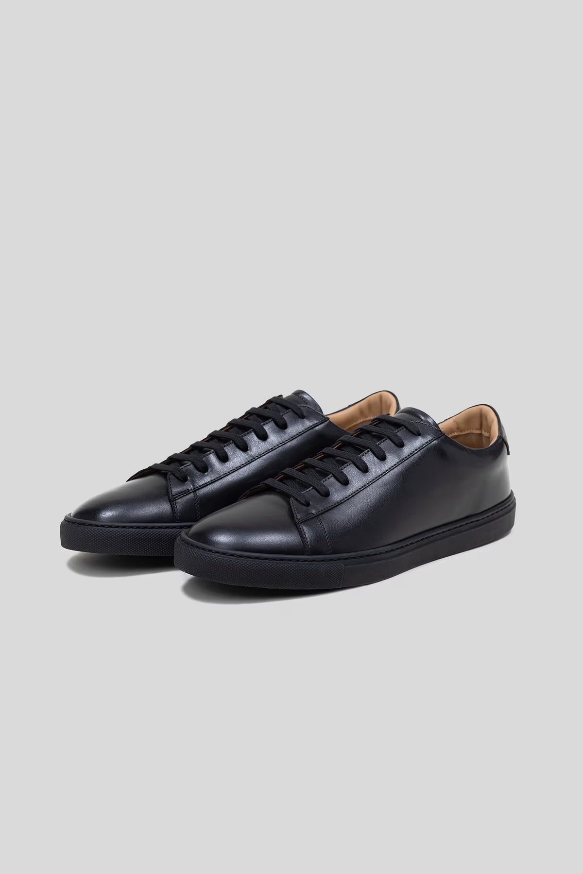 Espadrille Città en cuir de veau noir