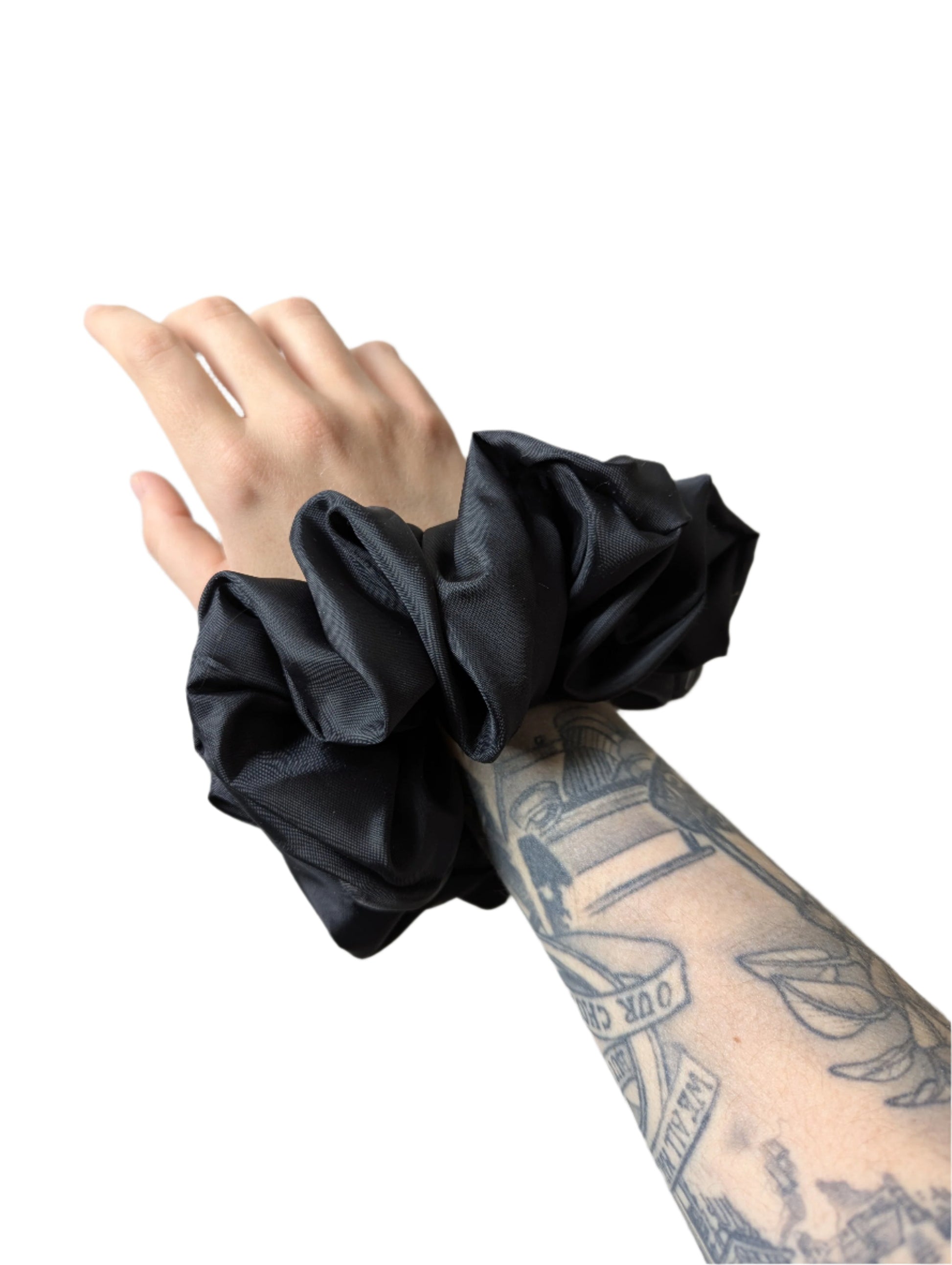 Black Pearl Lily - Redwood Satin Scrunchie