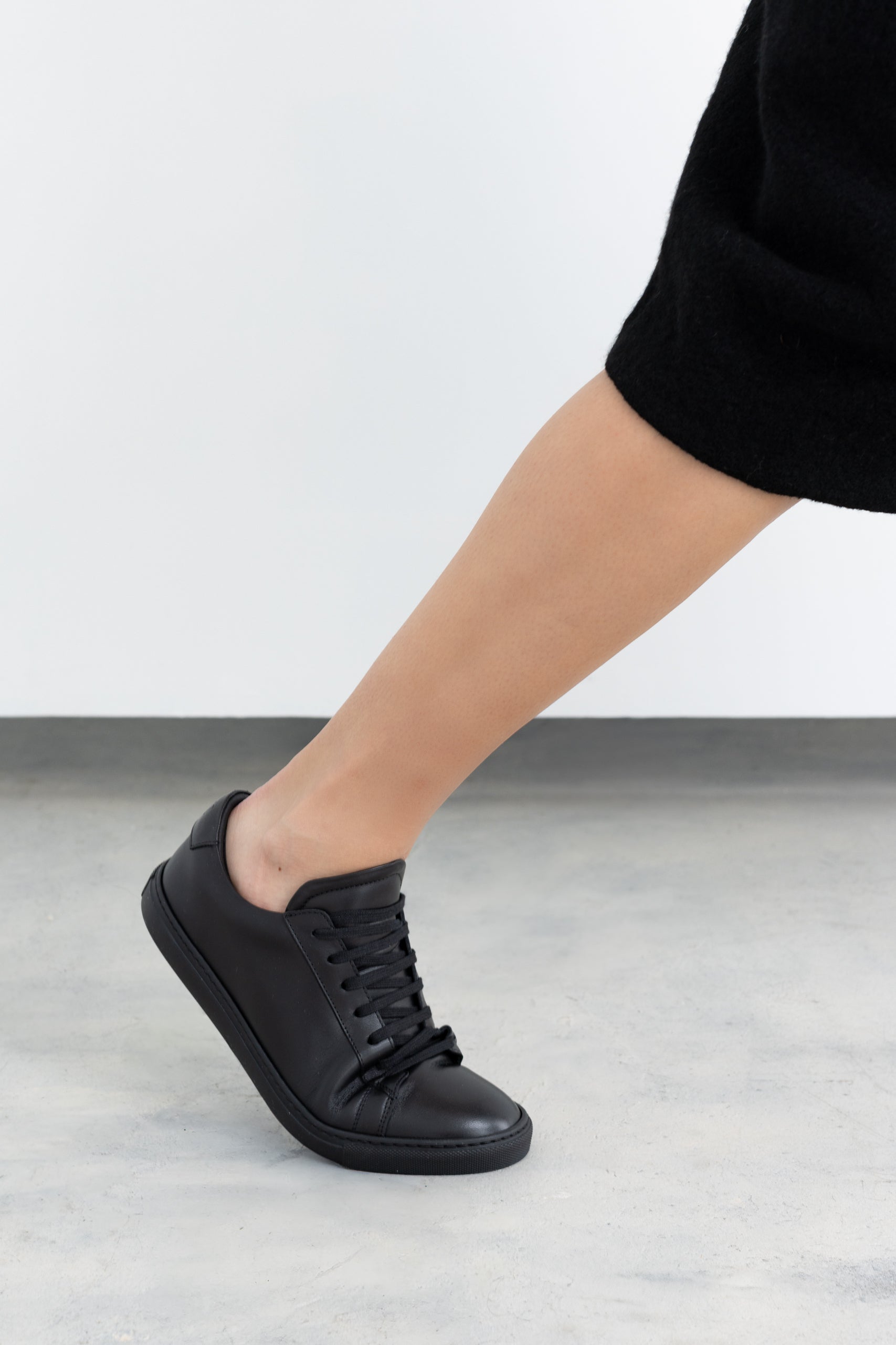 Black Calfskin Città Sneaker