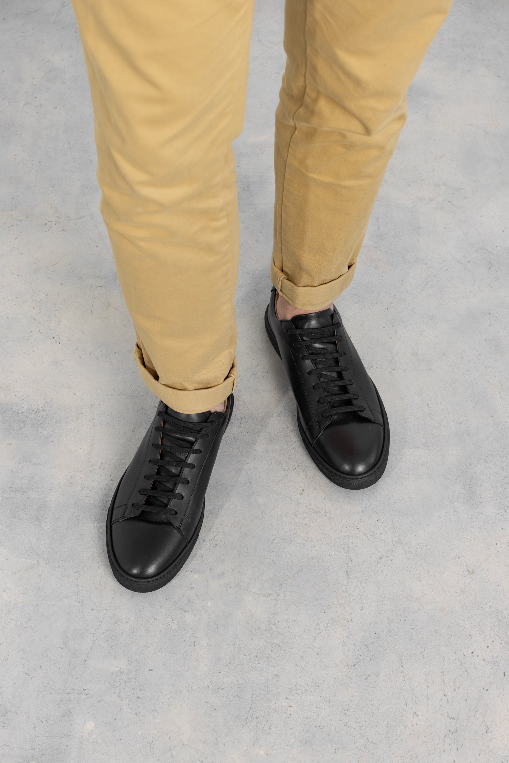 Black Calfskin Città Sneaker