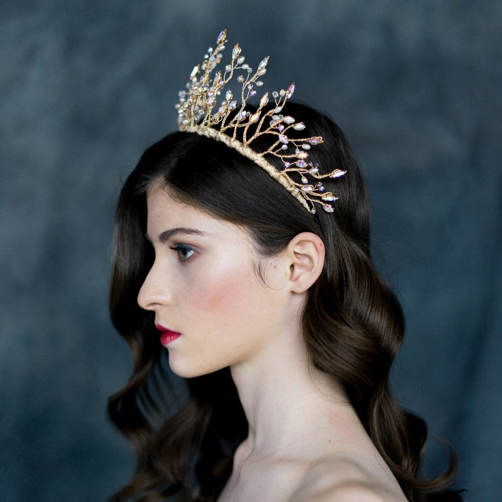 ROUZHIN Crystal Twig Bridal Crown