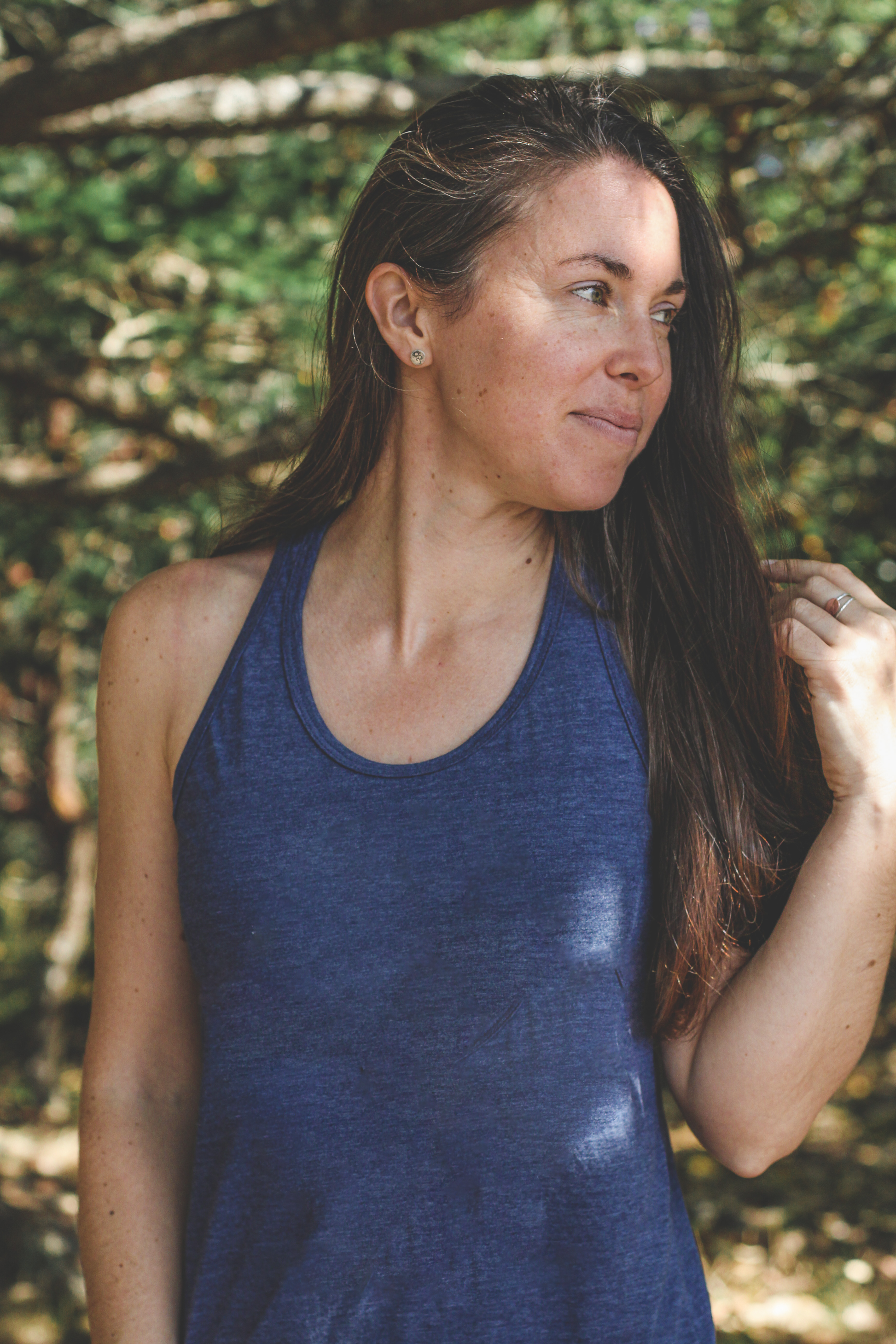 Women's Racerback Eco Tank Top - Blank Apparel - Heather Navy