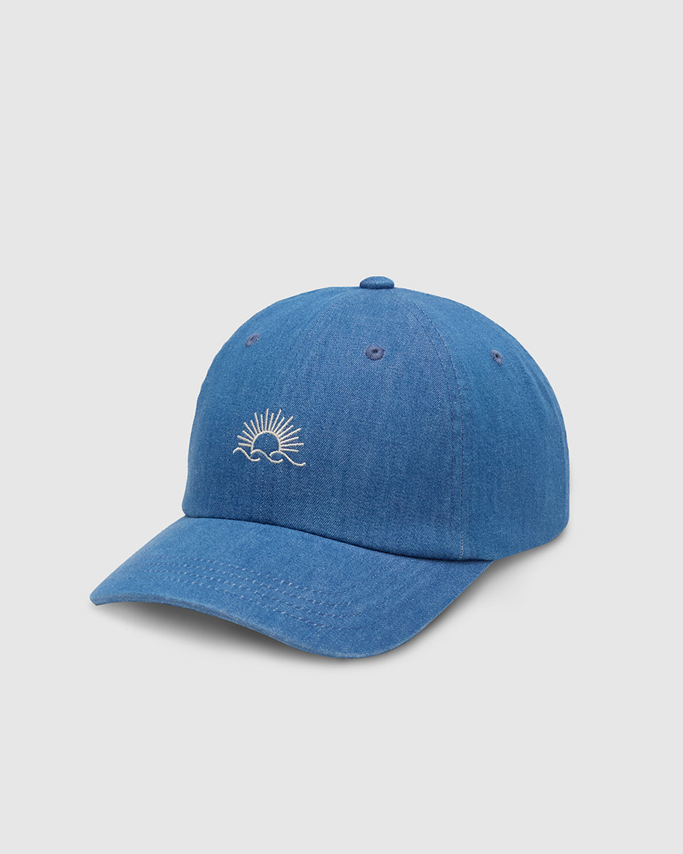 Casquette Peak en denim brodé