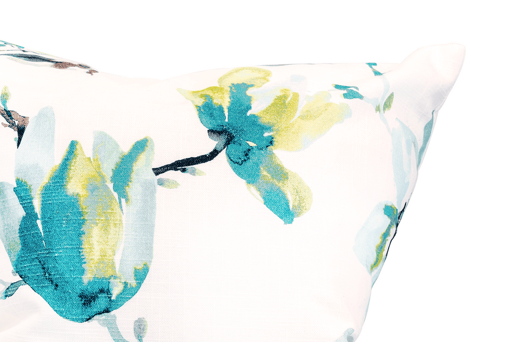 Housse de coussin à motif floral brumeux