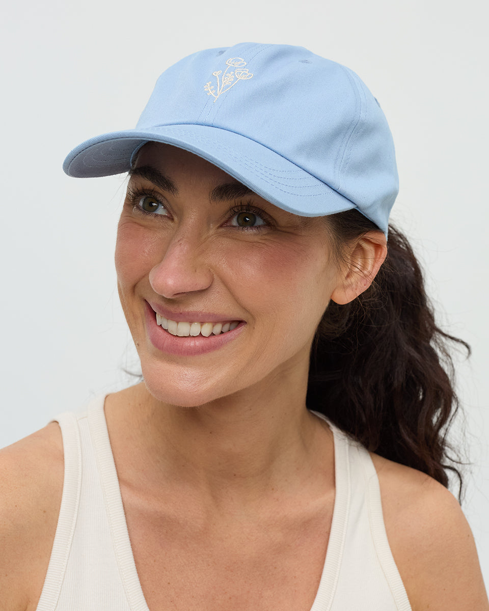 Flower Embroidery Peak Hat