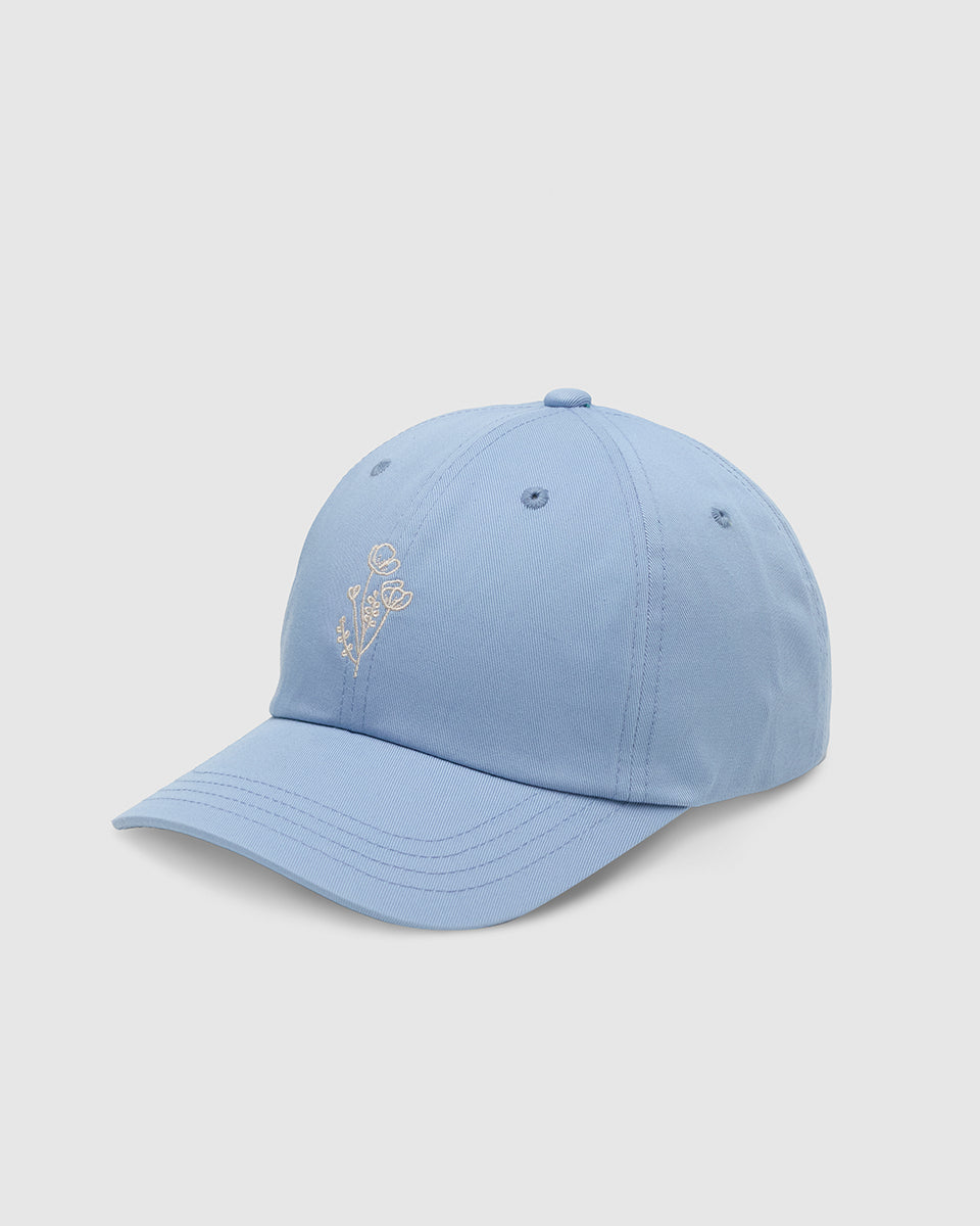 Casquette Peak à broderie florale