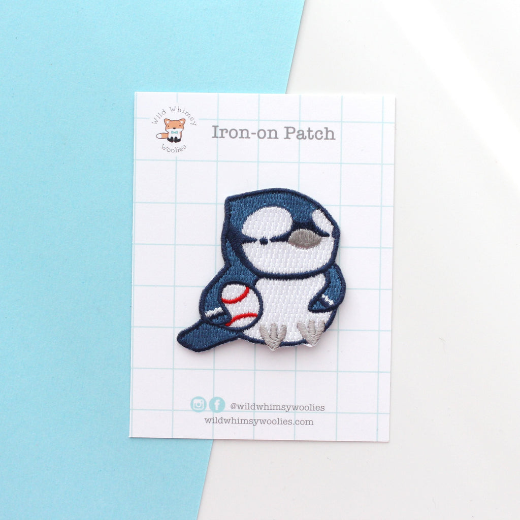 Patch thermocollant brodé Blue Jay Baseball pour jeans et vestes