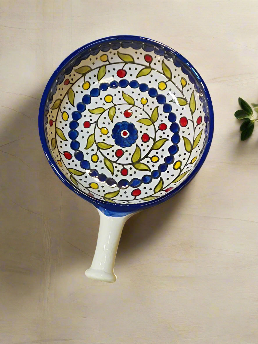 Handmade Ceramic Serving Pan  6 Inch Appetizer & Snack Dish  Floral & Various Designs