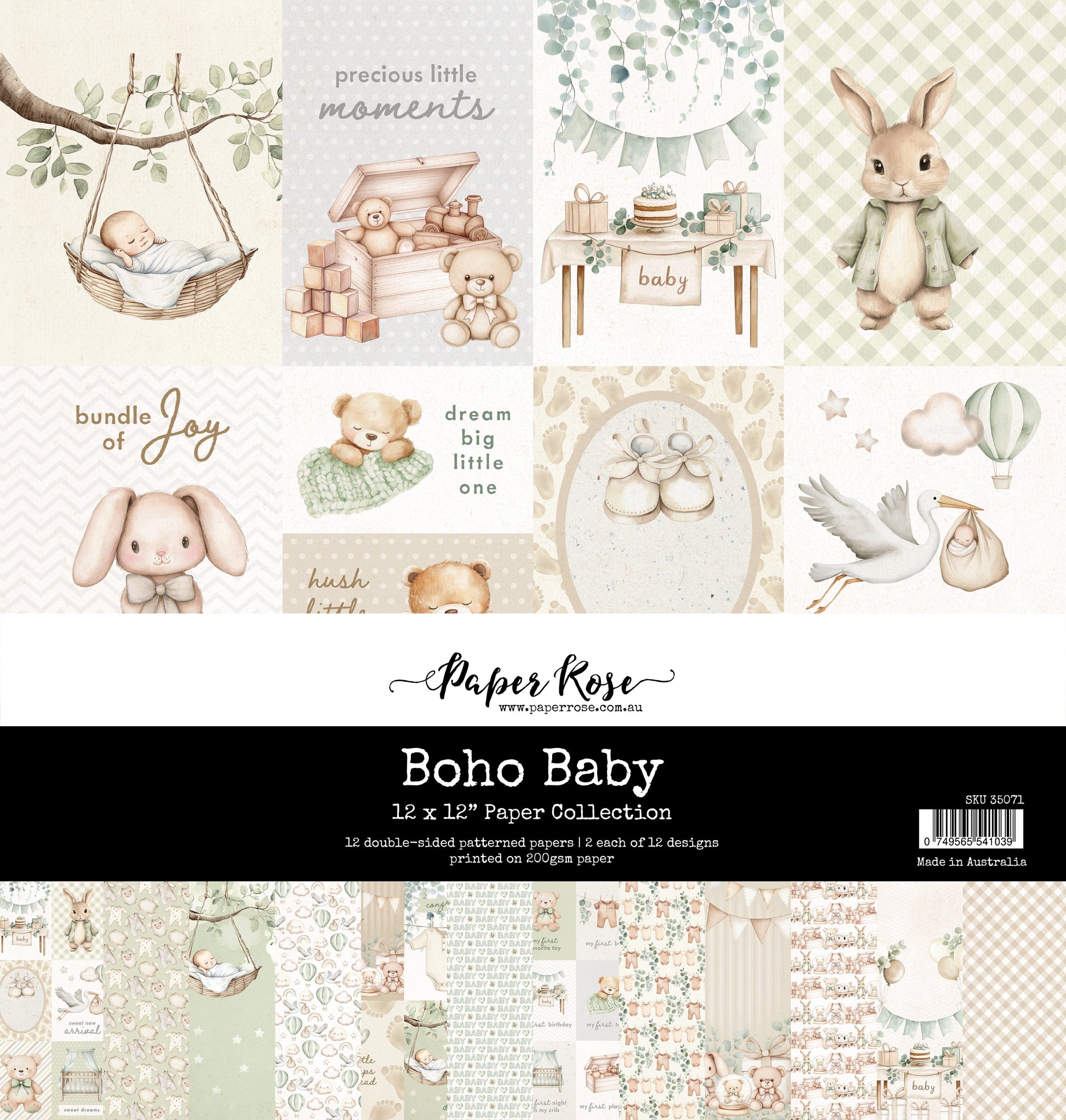 Boho Baby 12x12 Paper Collection 35071