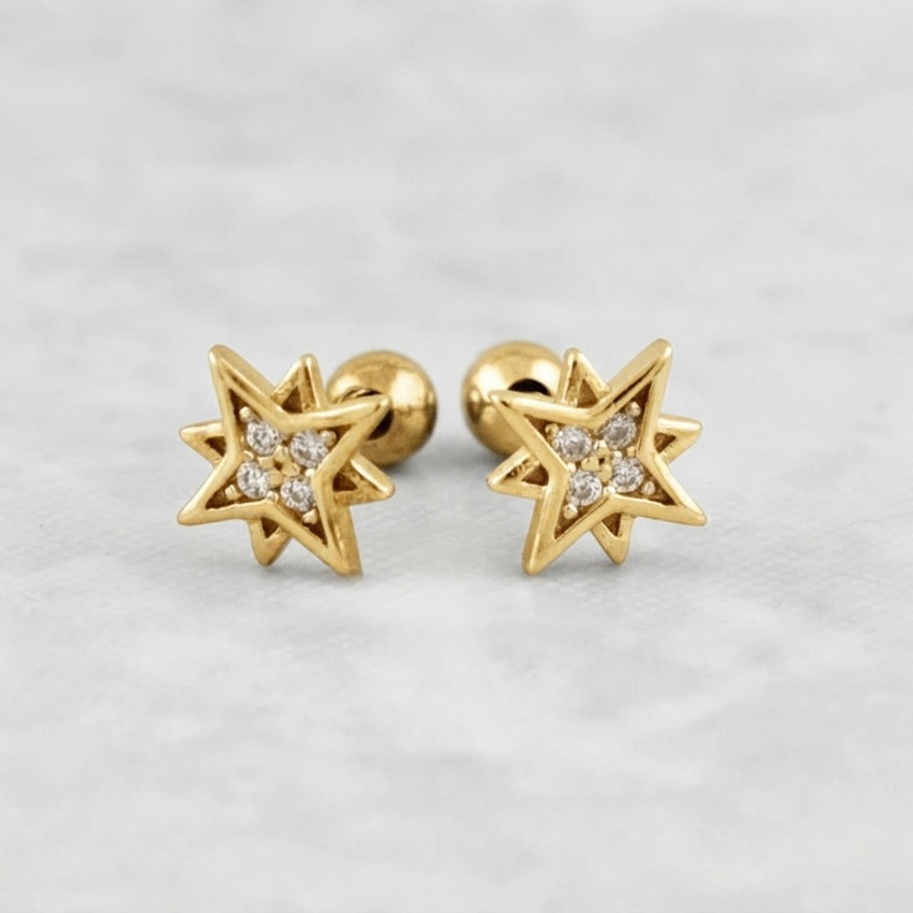Sterling Silver Northern Star Earrings