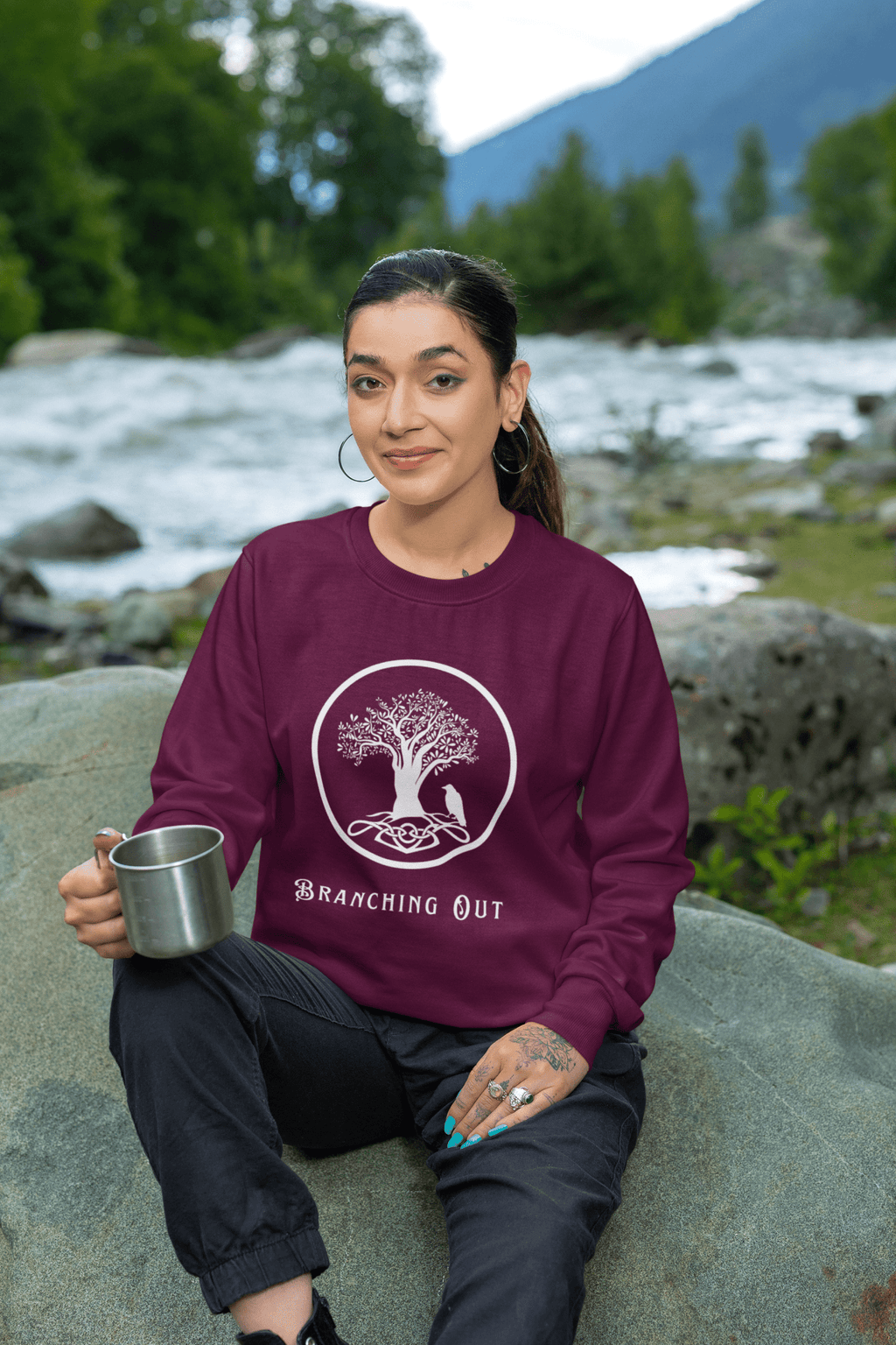 Sweat-shirt ras du cou unisexe Branching Out