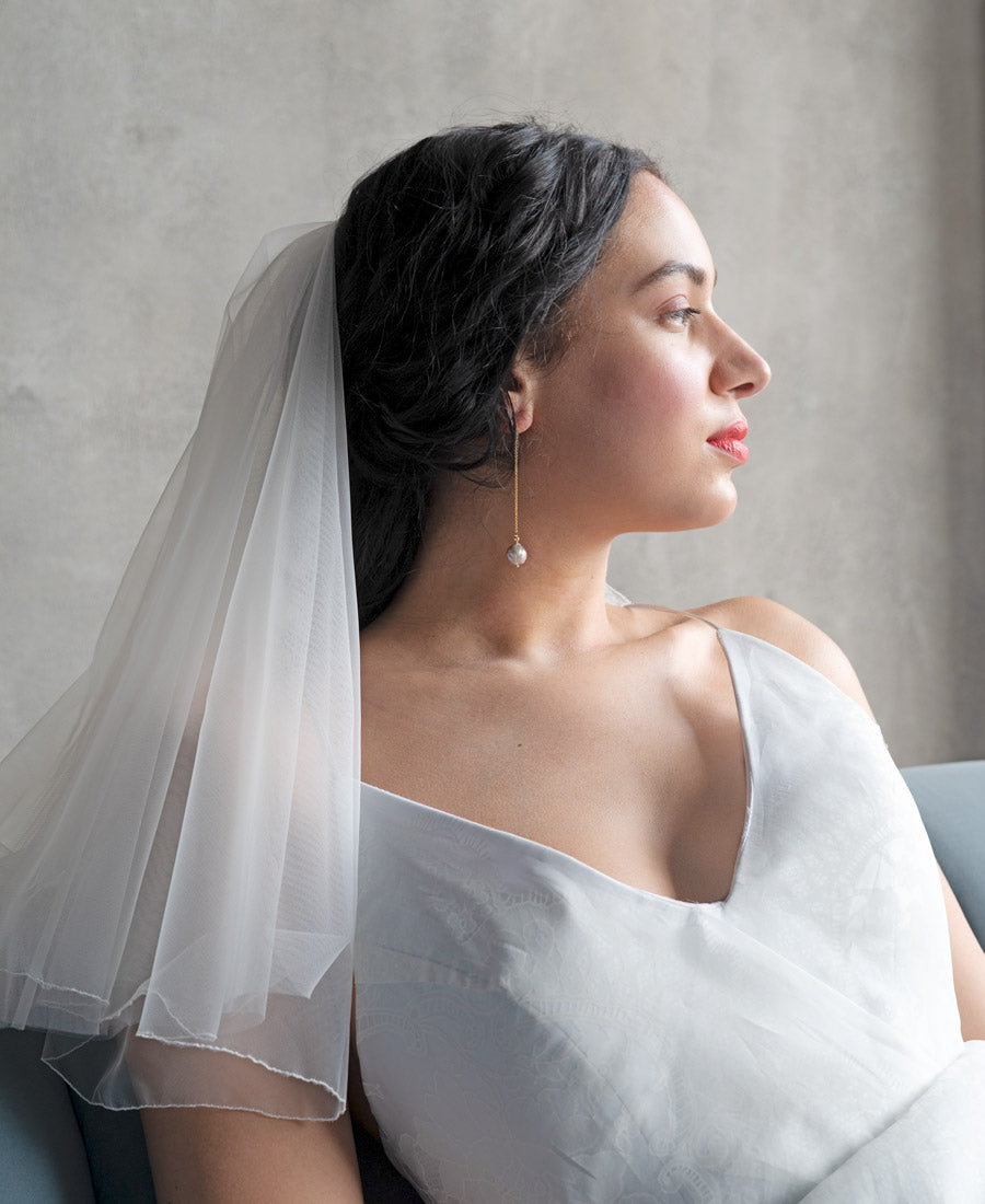 Brigitte multi-layered short bridal veil