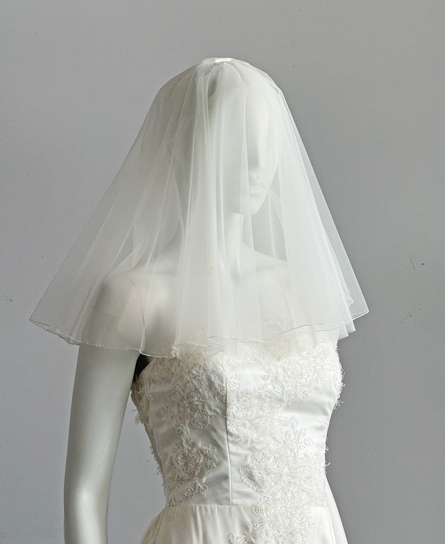 Brigitte multi-layered short bridal veil