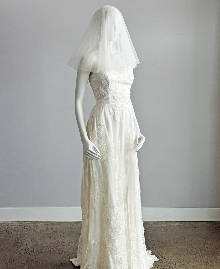 Brigitte multi-layered short bridal veil