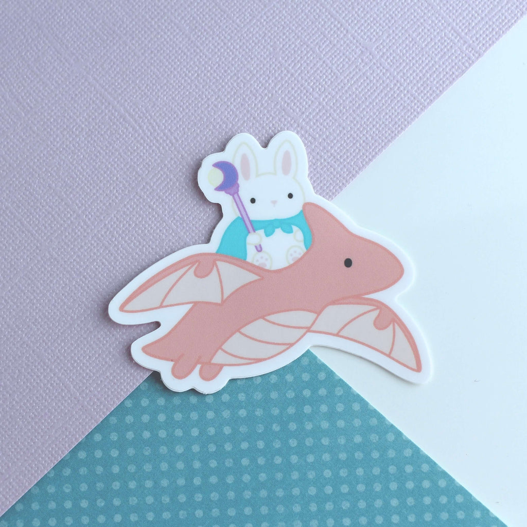 Autocollant en vinyle Bunny Mage et Dragon