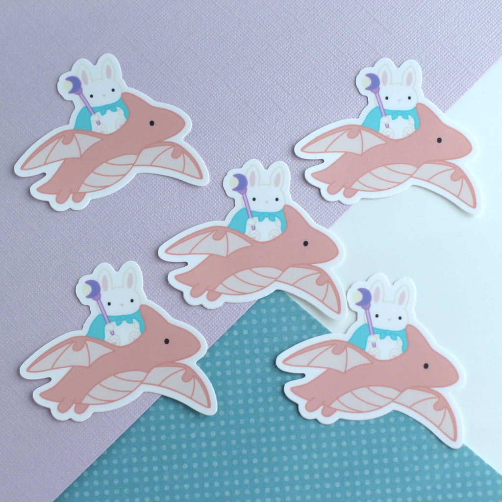 Autocollant en vinyle Bunny Mage et Dragon