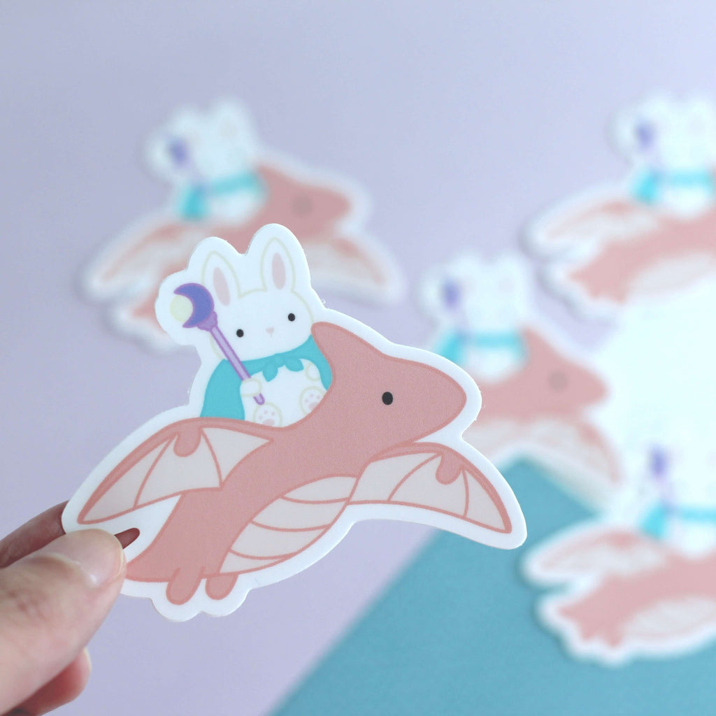 Autocollant en vinyle Bunny Mage et Dragon