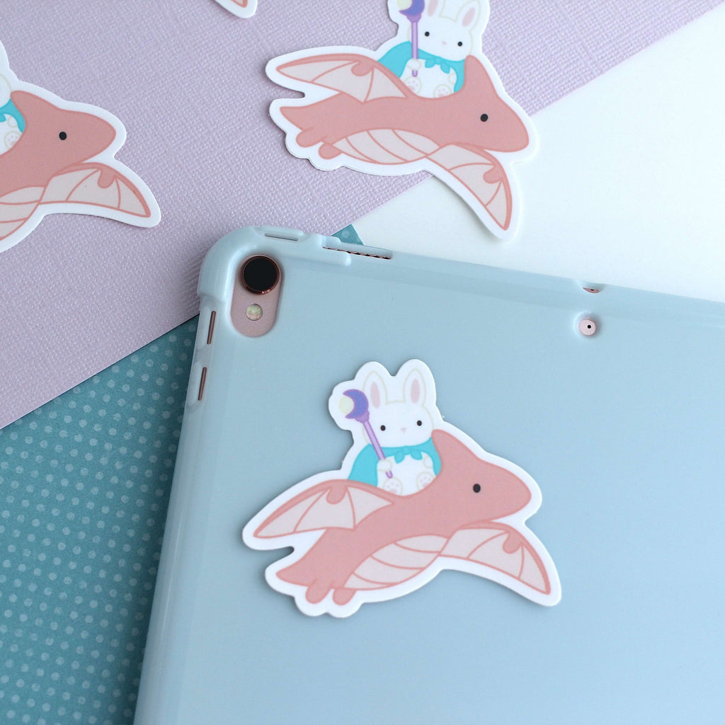 Autocollant en vinyle Bunny Mage et Dragon